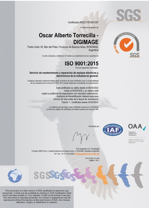 certificación